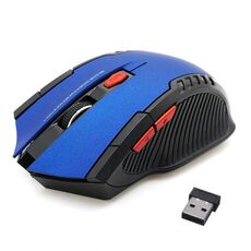Mouse da ufficio wireless regolabile a tre velocità A882 a 6 tasti 2.4G 1600 DPI (blu)