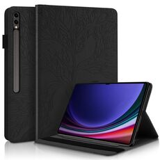Custodia per tablet in pelle con vibrazione orizzontale serie Ultra Life Tree per Samsung Galaxy Tab S9 (nera)