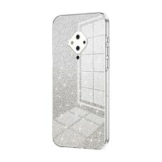 Custodia per telefono elettrolitico in polvere glitter sfumata per vivo S5 (trasparente)