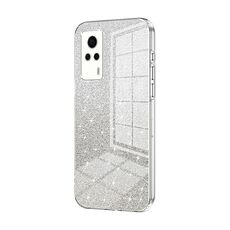 Per vivo S9e Custodia per telefono elettrolitica in polvere glitterata sfumata (trasparente)