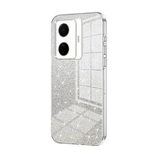 Custodia per telefono elettrolitico in polvere glitterata sfumata per vivo S15e / T1 Pro (trasparente)