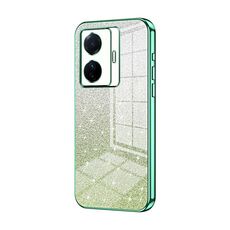 Custodia per telefono elettrolitico in polvere glitterata sfumata per vivo S15e / T1 Pro (verde)