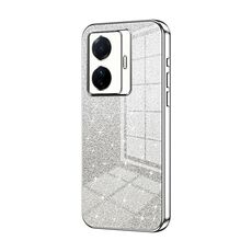 Custodia per telefono elettrolitico in polvere glitterata sfumata per vivo S15e / T1 Pro (Argento)