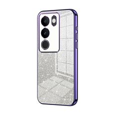 Per vivo S17 / S17 Pro / S17t / V29 Custodia per telefono elettrolitico con polvere glitterata sfumata (viola)