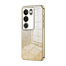 Per vivo S17 / S17 Pro / S17t / V29 Custodia per telefono elettrolitico con polvere glitterata sfumata (Oro)