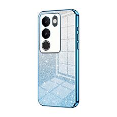 Per vivo S17 / S17 Pro / S17t / V29 Custodia per telefono elettrolitico con polvere glitterata sfumata (blu)