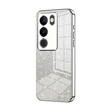Per vivo S17 / S17 Pro / S17t / V29 Custodia per telefono elettrolitico con polvere glitterata sfumata (Argento)