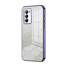 Custodia per telefono elettrolitico in polvere glitterata sfumata per vivo T1 / iQOO Neo5 SE (viola)