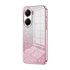 Custodia per telefono elettrolitico in polvere glitter sfumata per vivo V29e (rosa)