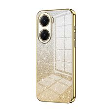 Custodia per telefono elettrolitico in polvere glitter sfumata per vivo V29e (oro)