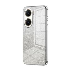 Custodia per telefono elettrolitico in polvere glitter sfumata per vivo V29e (argento)