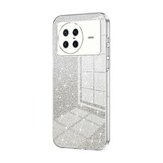 Custodia per telefono elettrolitico in polvere glitter sfumata per vivo X Note (trasparente)