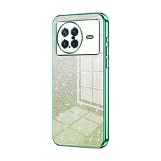 Custodia per telefono elettrolitico in polvere glitter sfumata per vivo X Note (verde)