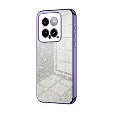 Per Xiaomi 14 Custodia per telefono elettrolitico in polvere glitter sfumata (viola)