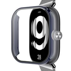 Per Redmi Watch 4 PC + custodia protettiva per orologio integrata in vetro temperato (blu inchiostro)