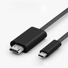 Cavo adattatore USB-C / Type-C a HDMI HD 4K 30 Hz, lunghezza: 1,8 m (nero)