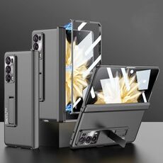 Custodia per telefono all-inclusive con cerniera magnetica pieghevole integrata per Honor Magic V2 GKK (nera)