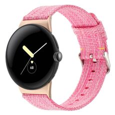 Per Google Pixel Watch 2 / Pixel Watch Cinturino in tela di nylon (rosa)