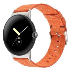 Per Google Pixel Watch 2 / Pixel Watch Cinturino in tela di nylon (arancione)