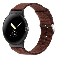 Per Google Pixel Watch 2 / Pixel Watch Cinturino in tela di nylon (vino rosso)