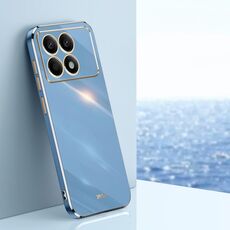 Per Xiaomi Redmi K70 XINLI Straight Edge 6D Placca Custodia in TPU per telefono (Blu celeste)