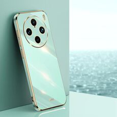 Per vivo X100 Pro 5G XINLI Straight Edge 6D Placca Custodia in TPU per telefono (Verde menta)