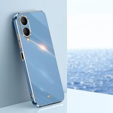 Per vivo Y17S 4G XINLI Straight Edge 6D Placca Custodia in TPU per telefono (Blu celeste)