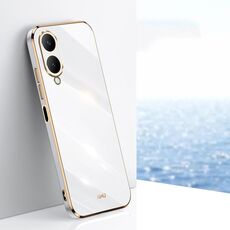 Per vivo Y17S 4G XINLI Straight Edge 6D Placca Custodia per telefono in TPU (Bianco)