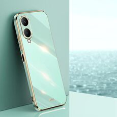 Per vivo Y17S 4G XINLI Straight Edge 6D Placca Custodia in TPU per telefono (Verde menta)