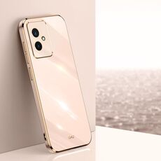 Custodia per telefono in TPU elettrolitico con bordo dritto 6D per Honor 100 XINLI (rosa)