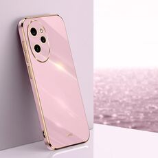 Custodia per telefono in TPU elettrolitico XINLI Straight Edge 6D per Honor 100 Pro (viola ciliegia)