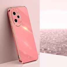 Custodia per telefono in TPU elettrolitico XINLI Straight Edge 6D per Honor 100 Pro (biancospino rosso)