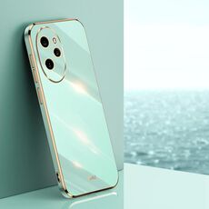 Custodia per telefono in TPU elettrolitico XINLI Straight Edge 6D per Honor 100 Pro (verde menta)