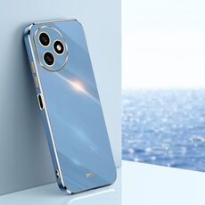 Per Honor X50i + 5G XINLI Straight Edge 6D Placca Custodia in TPU per telefono (Blu celeste)