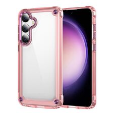 Per Samsung Galaxy S24 5G Skin Feel Custodia in TPU + PC (rosa trasparente)
