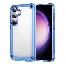 Per Samsung Galaxy S24 5G Skin Feel TPU + custodia per telefono PC (blu trasparente)