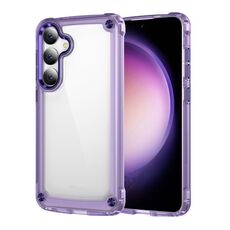 Per Samsung Galaxy S24 5G Skin Feel TPU + custodia per telefono PC (viola trasparente)