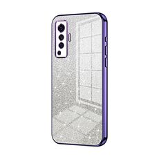 Custodia per telefono elettrolitico in polvere glitter sfumata per vivo X50 (viola)