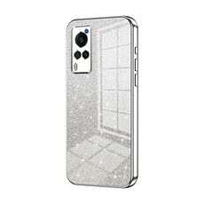 Custodia per telefono elettrolitico in polvere glitter sfumata per vivo X60 (argento)