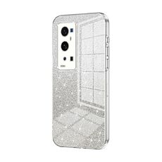 Per vivo X60 Pro+ Custodia per telefono elettrolitico con polvere glitterata sfumata (trasparente)