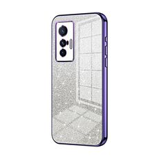 Custodia per telefono elettrolitico in polvere glitterata vivo X70 (viola)