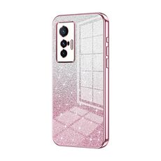 Custodia per telefono elettrolitico in polvere glitterata vivo X70 (rosa)