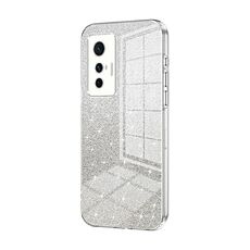 Custodia per telefono elettrolitico in polvere glitter sfumata vivo X70 (trasparente)