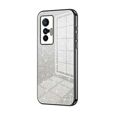 Custodia per telefono elettrolitico in polvere glitterata vivo X70 (nera)
