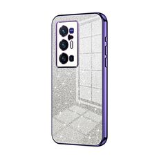 Per vivo X70 Pro+ Custodia per telefono elettrolitico con polvere glitterata sfumata (viola)