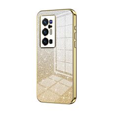 Per vivo X70 Pro+ Custodia per telefono elettrolitico con polvere glitterata sfumata (Oro)