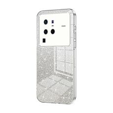 Custodia per telefono elettrolitico in polvere glitter sfumata per vivo X80 Pro (trasparente)