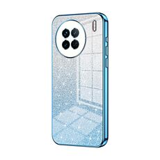 Custodia per telefono elettrolitico in polvere glitter sfumata per vivo X90 / X90s (blu)