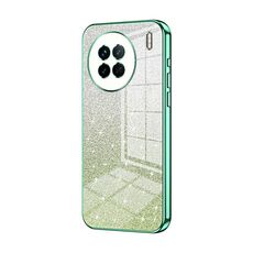 Custodia per telefono elettrolitico con polvere glitterata sfumata per vivo X90 / X90s (verde)
