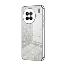 Custodia per telefono elettrolitica in polvere glitter sfumata per vivo X90 / X90s (Argento)